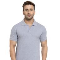 6 Degree  Men’s Polo Grey Melange T-Shirt
