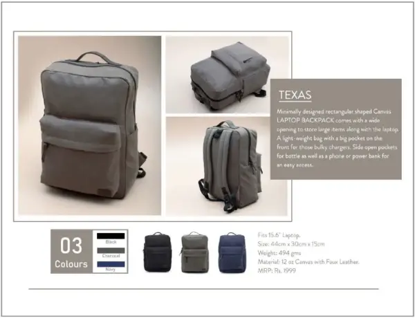 Oblique (Wipro) TEXAS Laptop Backpack/Travel Backpack