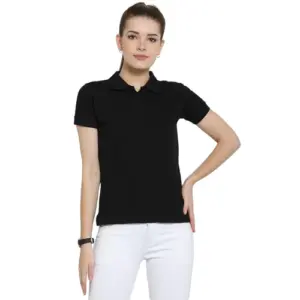 Scott International (Wipro) Women’s Polo Black T-Shirt