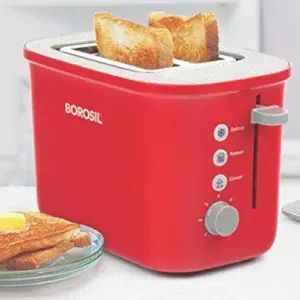 BOROSIL (Wipro) Krispy Pop-up Toaster-Red