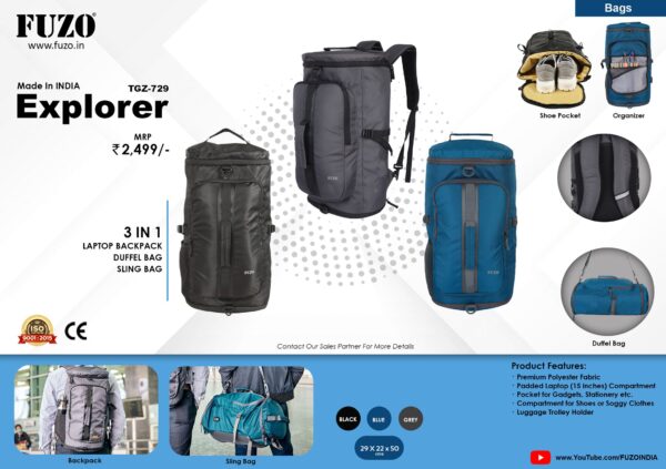 FUZO (Wipro) Explorer Duffle Bag