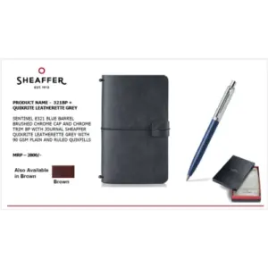 Sheaffer G232151-13_BLU 321BP + QUIKRITE LEATHERETTE GREY