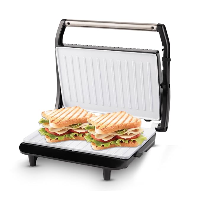 KENT Sandwich Grill | Ceramic Coated,Non-Toxic,Non Stick,Fixed Grill plate | Toaster Griller Sandwich Maker