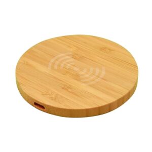 Wangari WAE005 Wangari Olive 15W Round Wireless Bamboo Charger