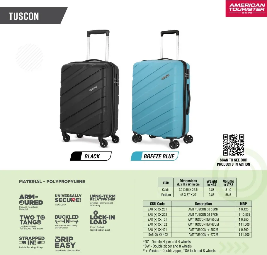 American Tourister- TUSCON 55cm SA8-401